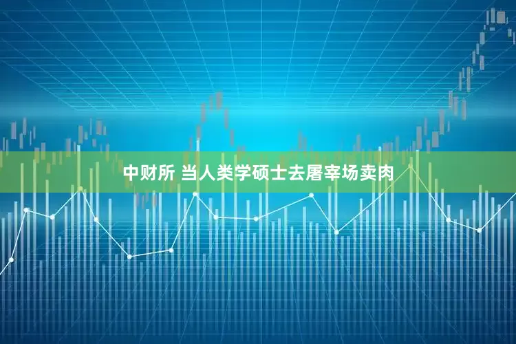 中财所 当人类学硕士去屠宰场卖肉